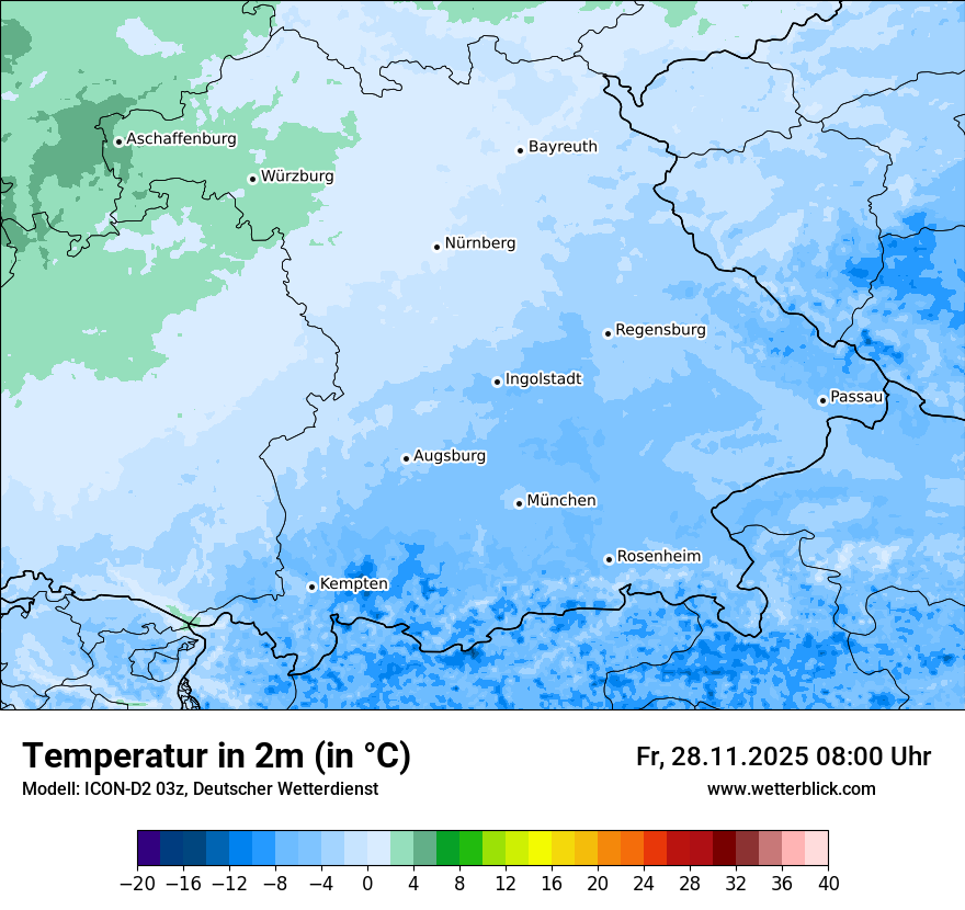 Modellkarten Temperatur