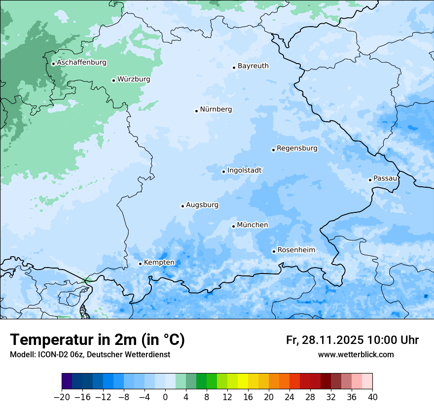 Modellkarten Temperatur