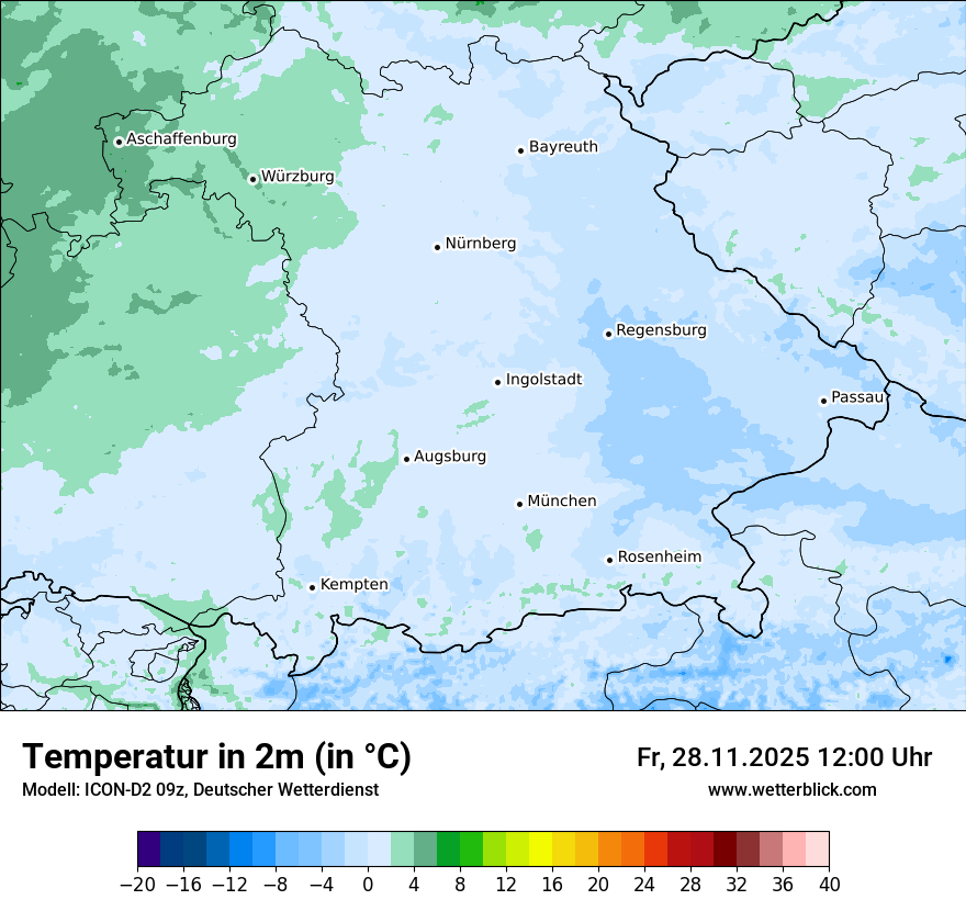 Modellkarten Temperatur