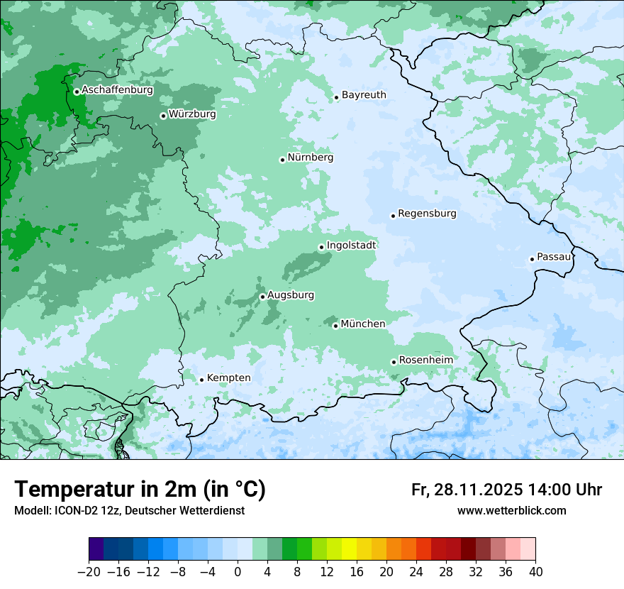 Modellkarten Temperatur