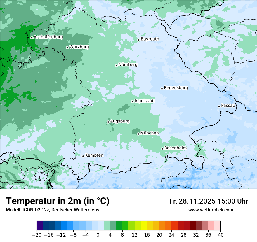 Modellkarten Temperatur