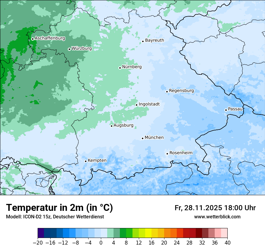 Modellkarten Temperatur