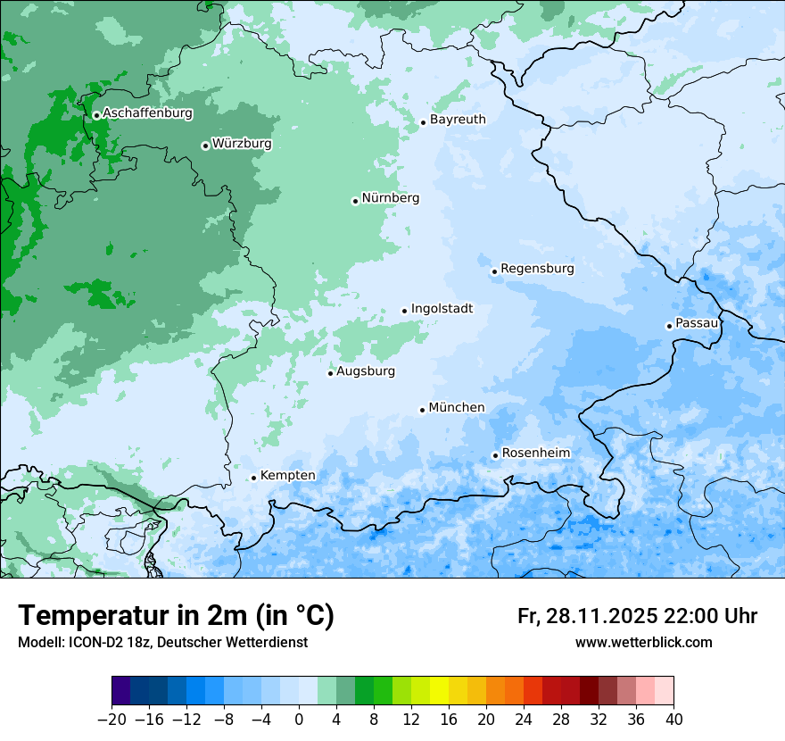 Modellkarten Temperatur
