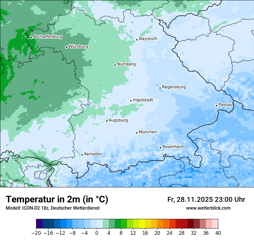 Modellkarten Temperatur