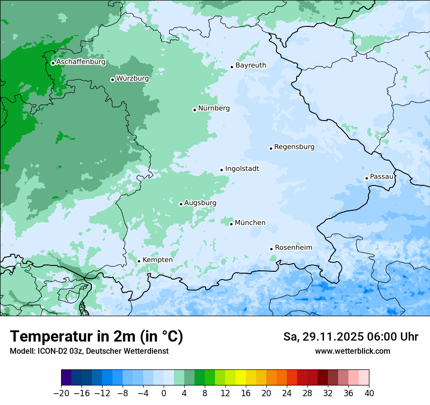 Modellkarten Temperatur