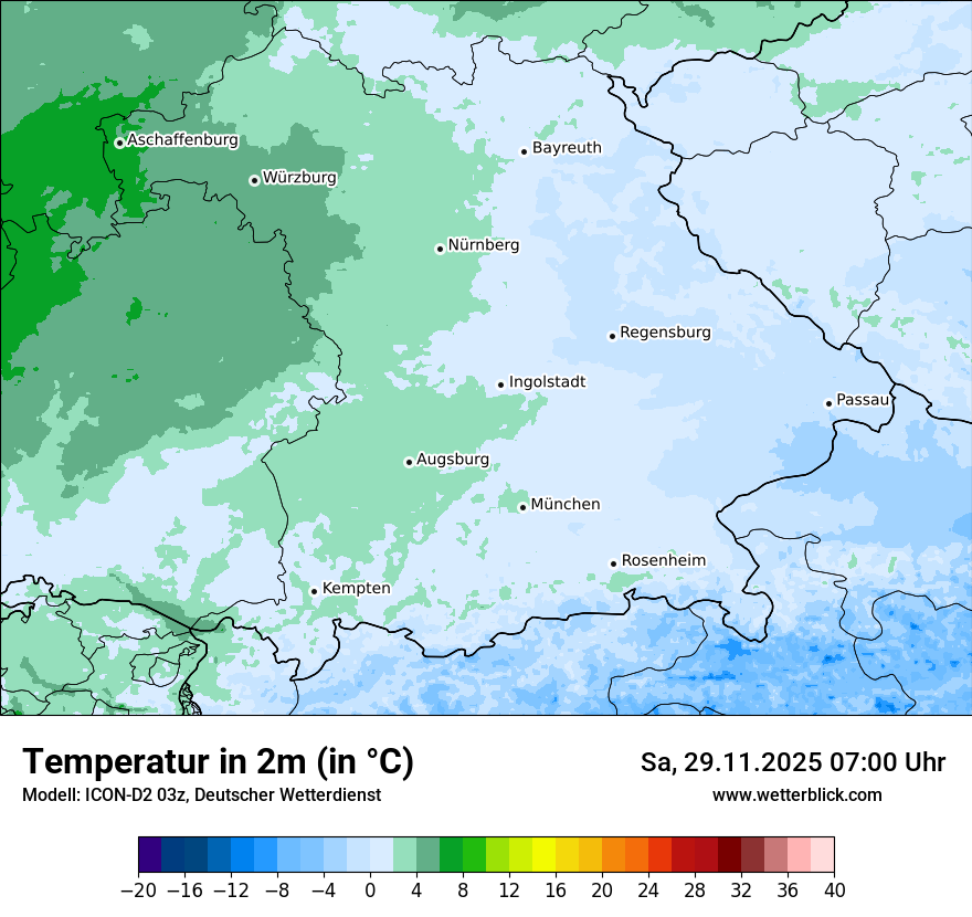 Modellkarten Temperatur