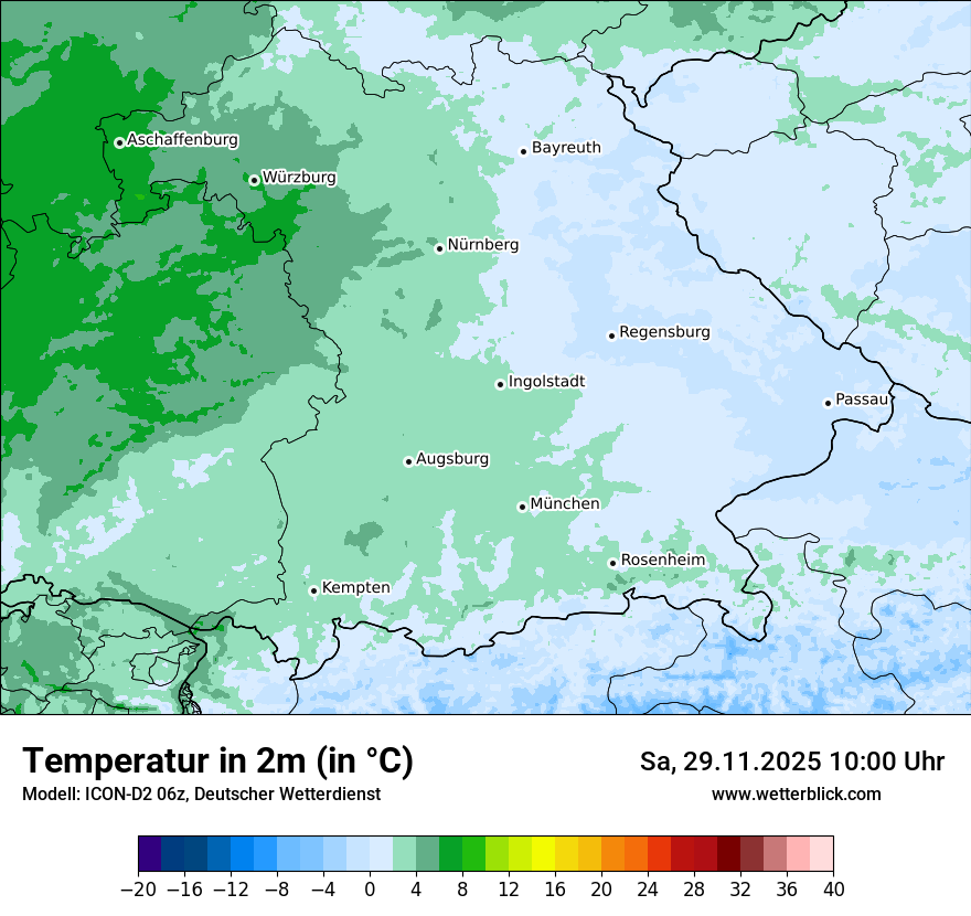 Modellkarten Temperatur