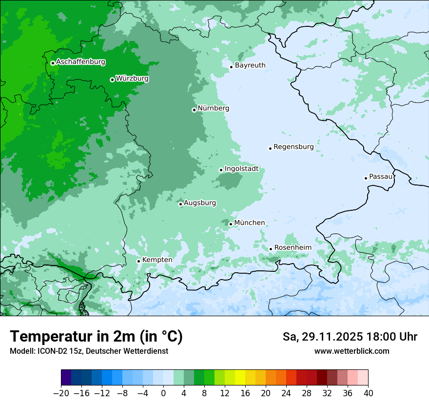Modellkarten Temperatur