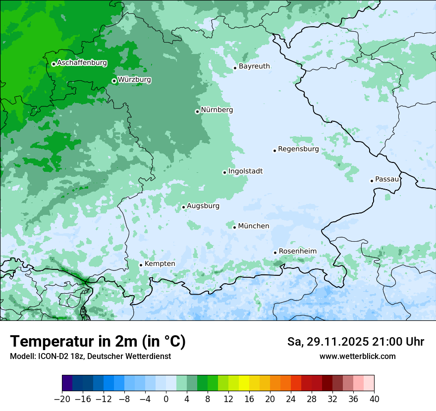 Modellkarten Temperatur