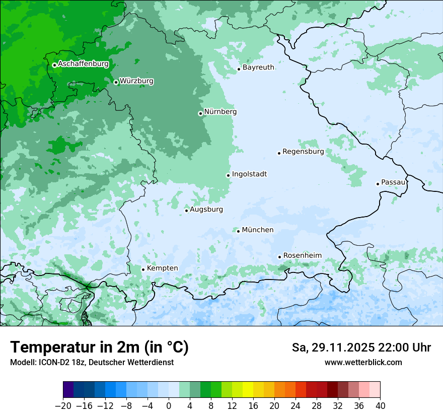Modellkarten Temperatur