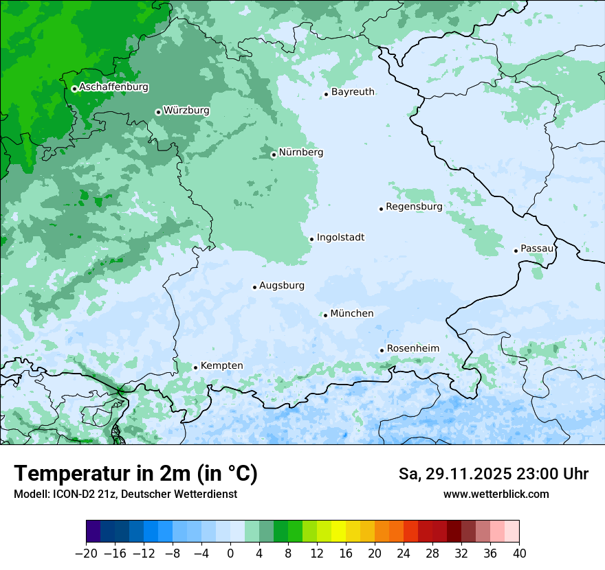Modellkarten Temperatur