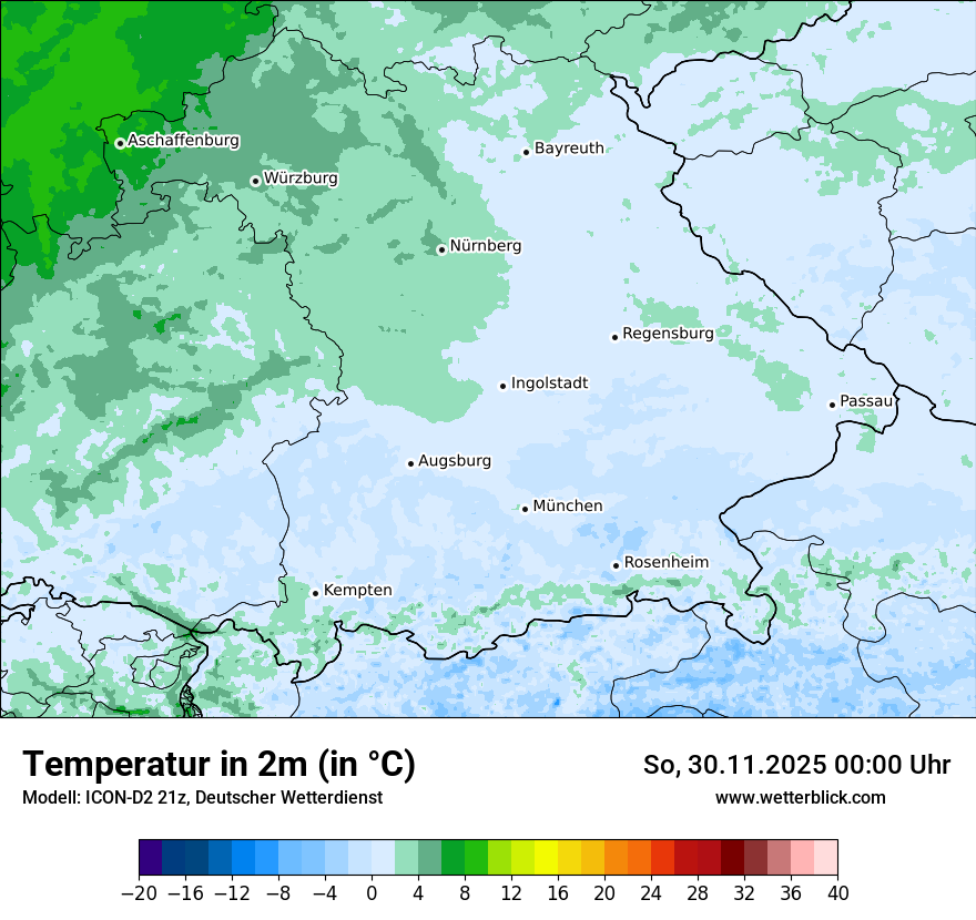 Modellkarten Temperatur