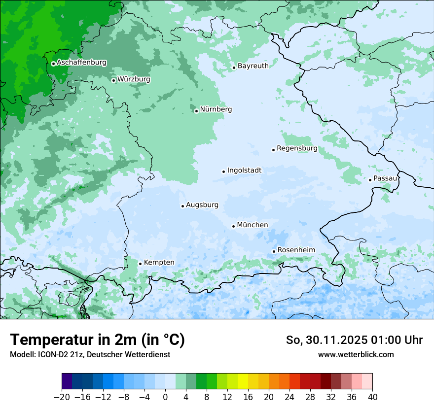 Modellkarten Temperatur