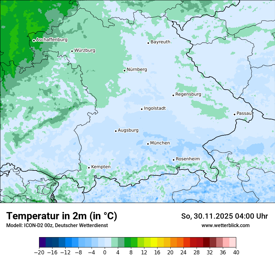 Modellkarten Temperatur