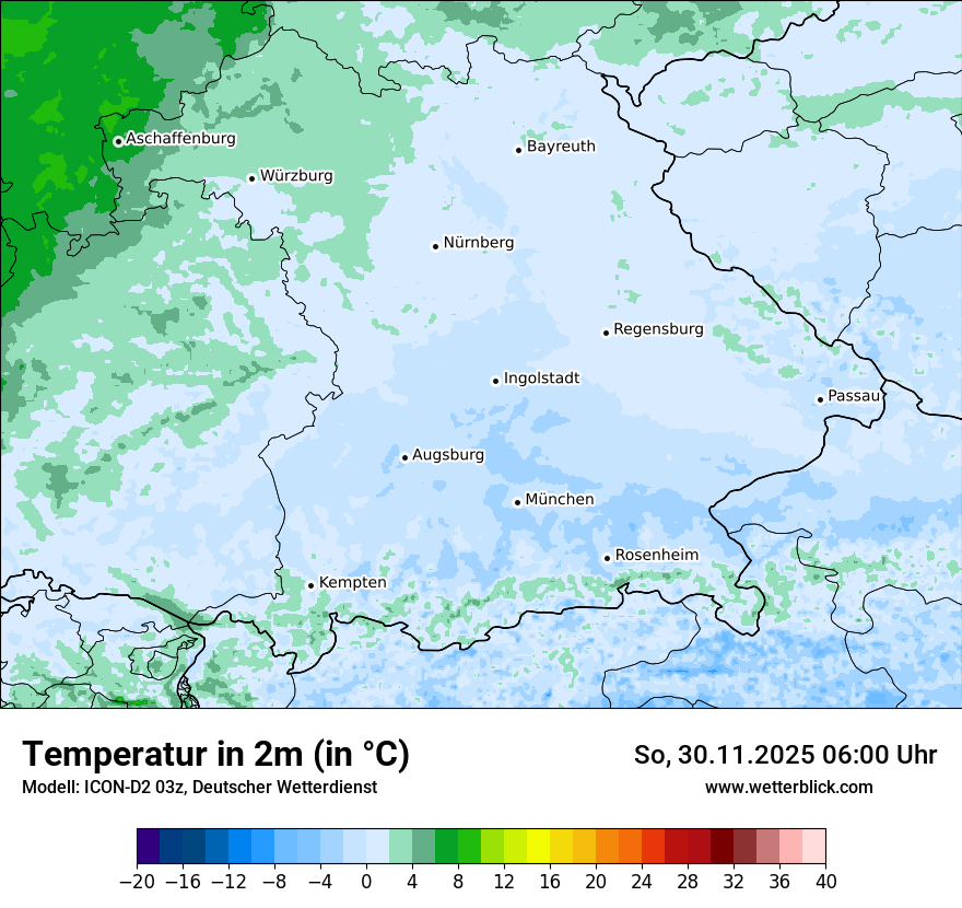 Modellkarten Temperatur
