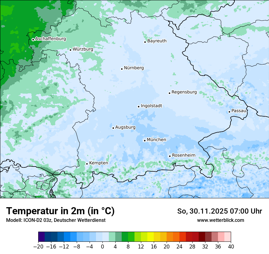 Modellkarten Temperatur