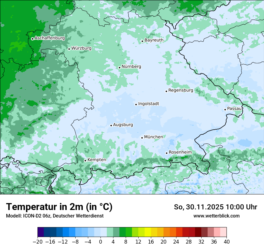 Modellkarten Temperatur