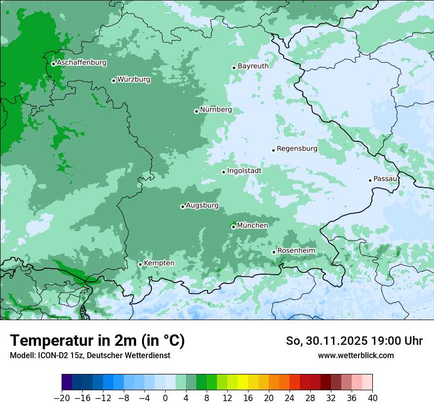 Modellkarten Temperatur