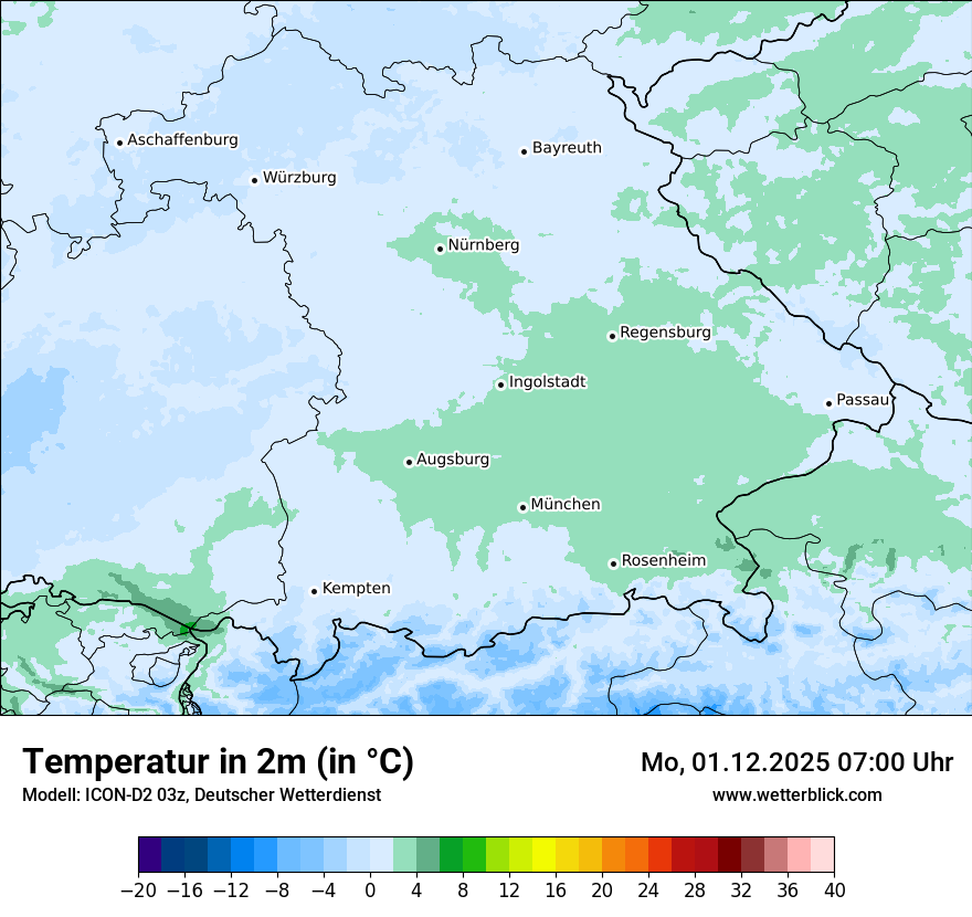 Modellkarten Temperatur