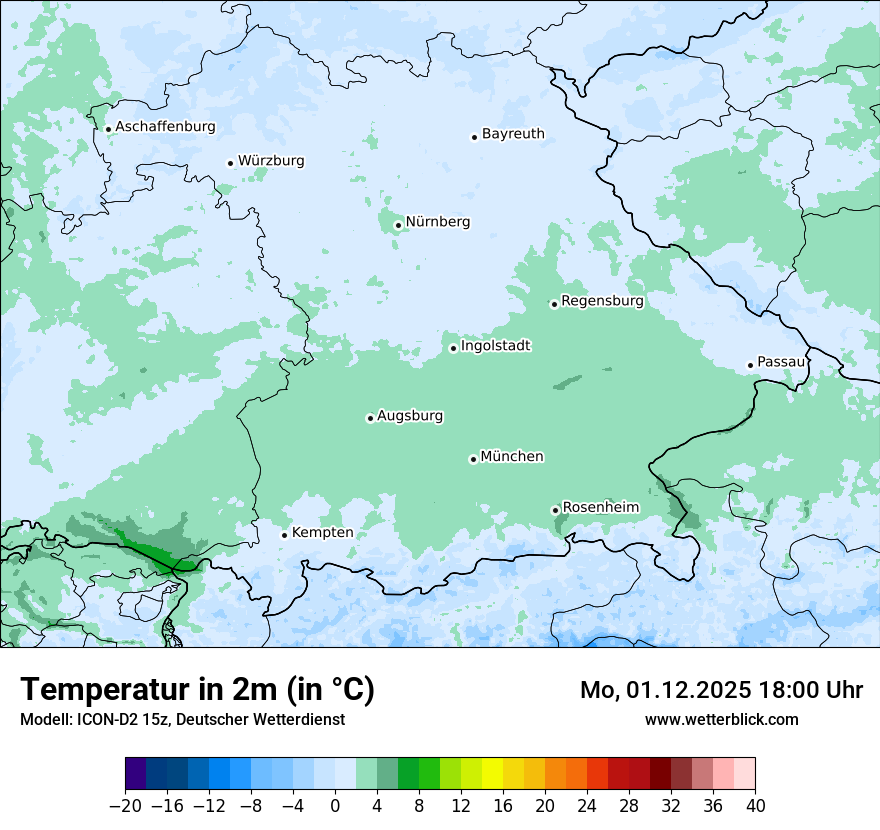 Modellkarten Temperatur