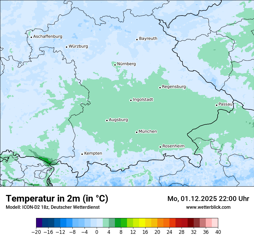 Modellkarten Temperatur