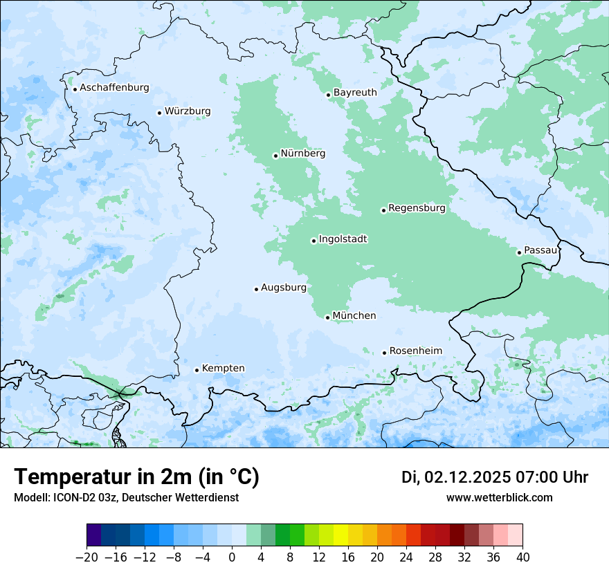 Modellkarten Temperatur
