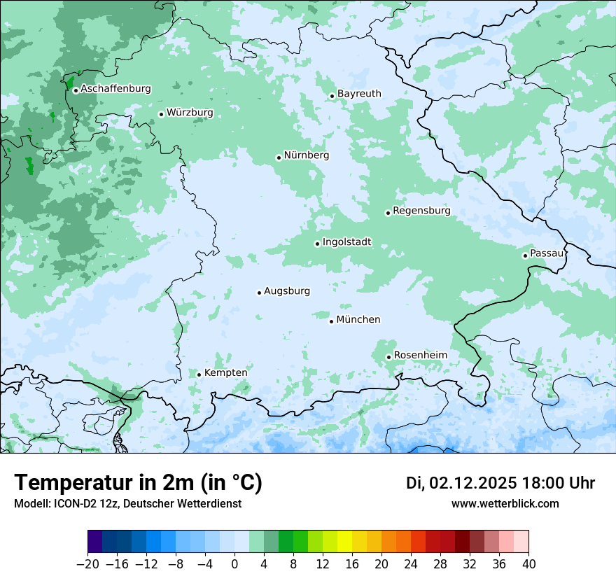 Modellkarten Temperatur
