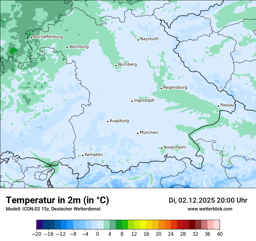 Modellkarten Temperatur