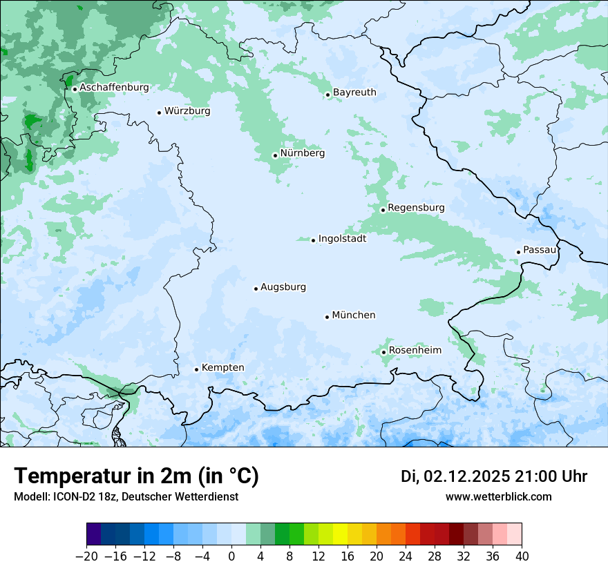 Modellkarten Temperatur