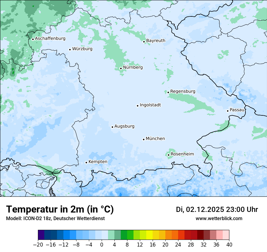Modellkarten Temperatur