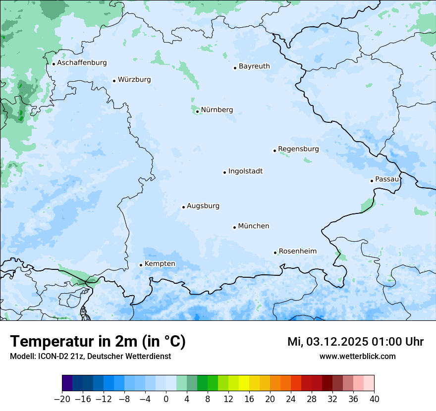 Modellkarten Temperatur