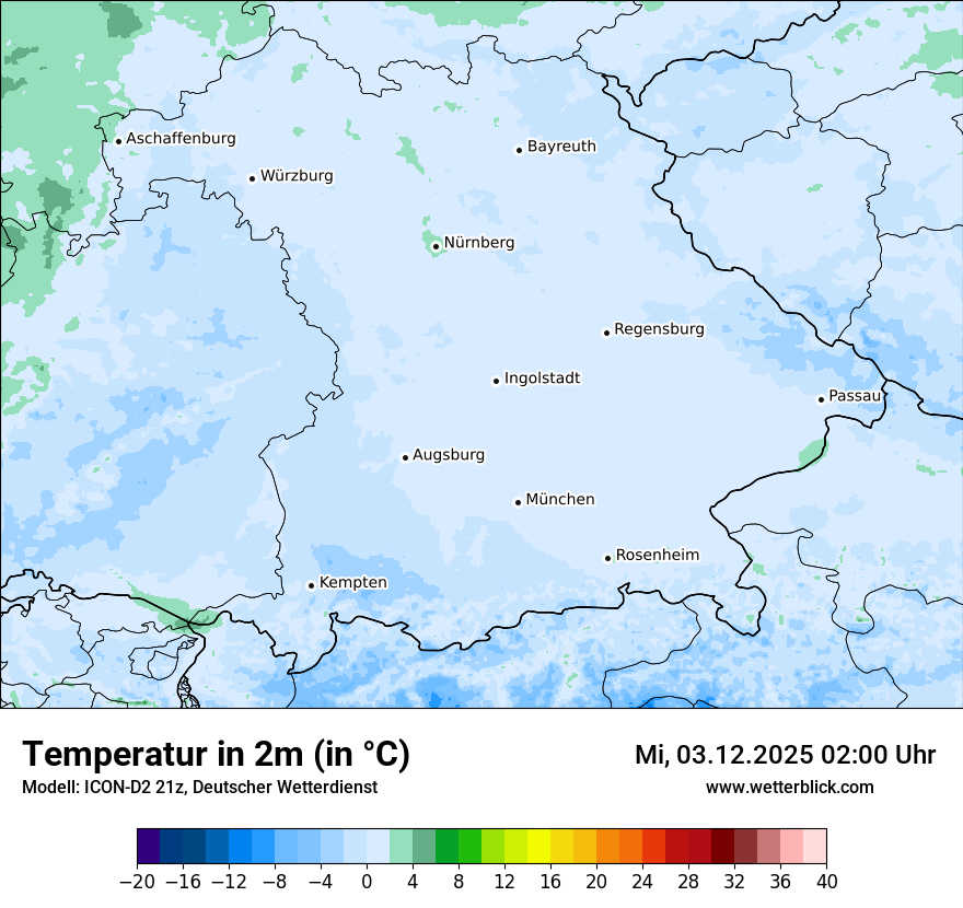 Modellkarten Temperatur