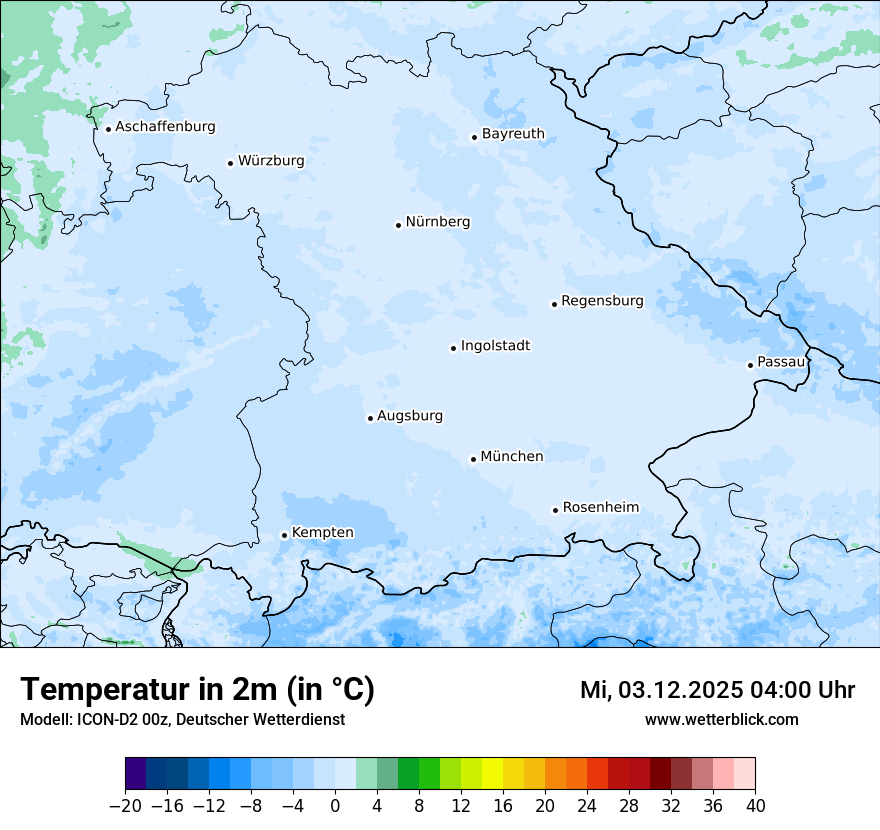Modellkarten Temperatur