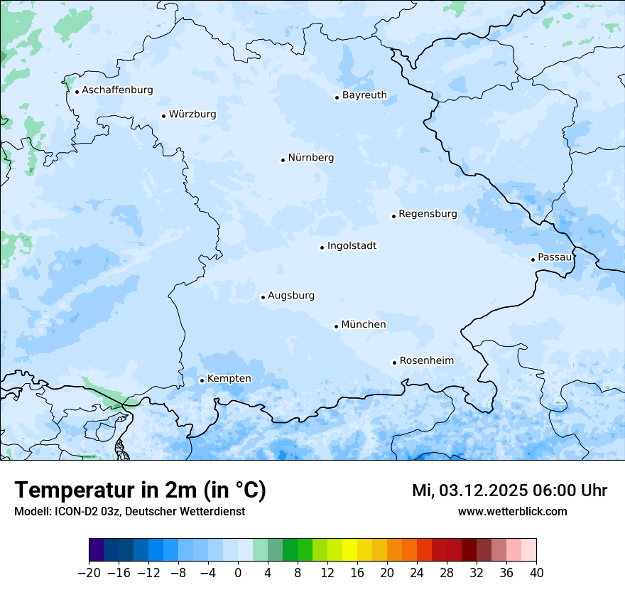 Modellkarten Temperatur