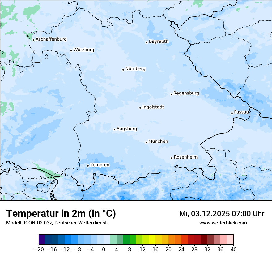 Modellkarten Temperatur