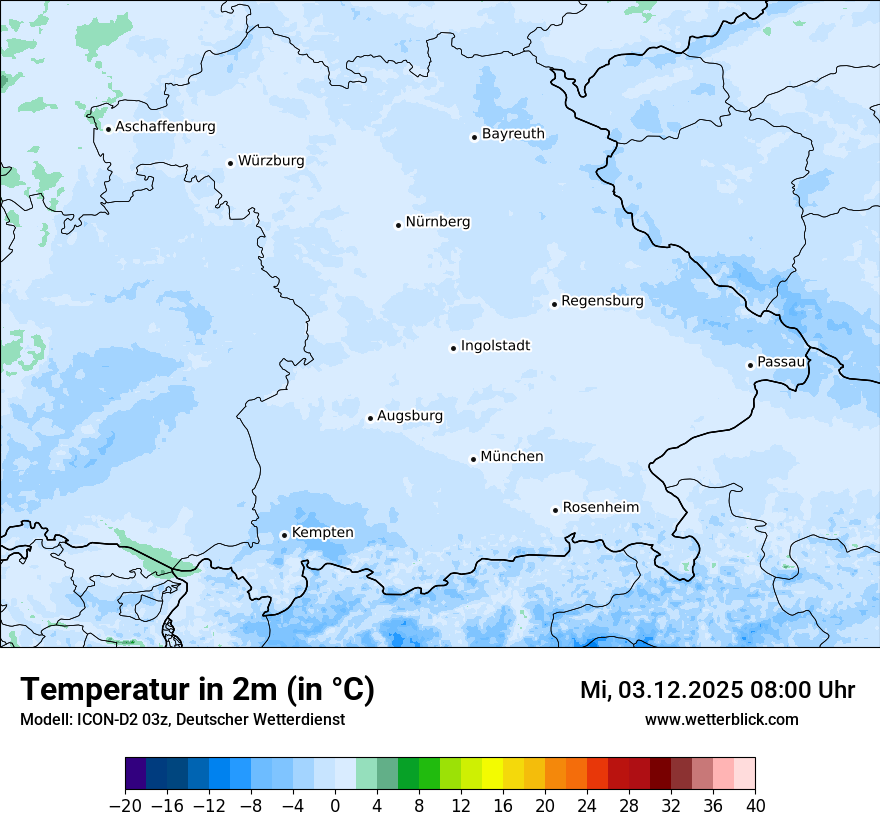 Modellkarten Temperatur