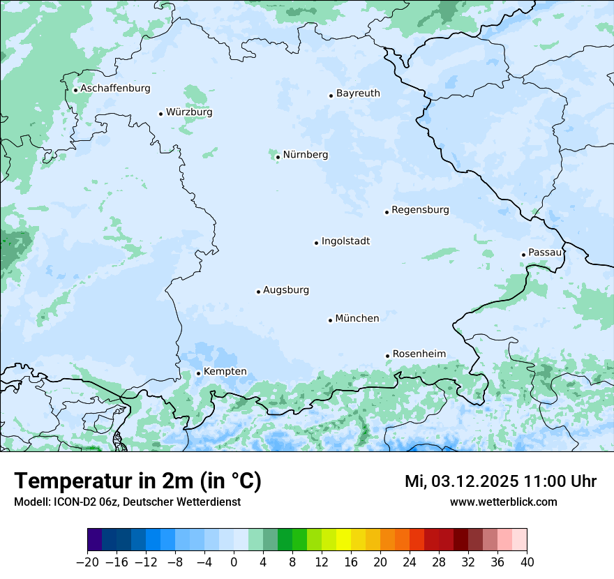 Modellkarten Temperatur