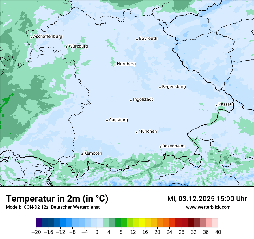 Modellkarten Temperatur