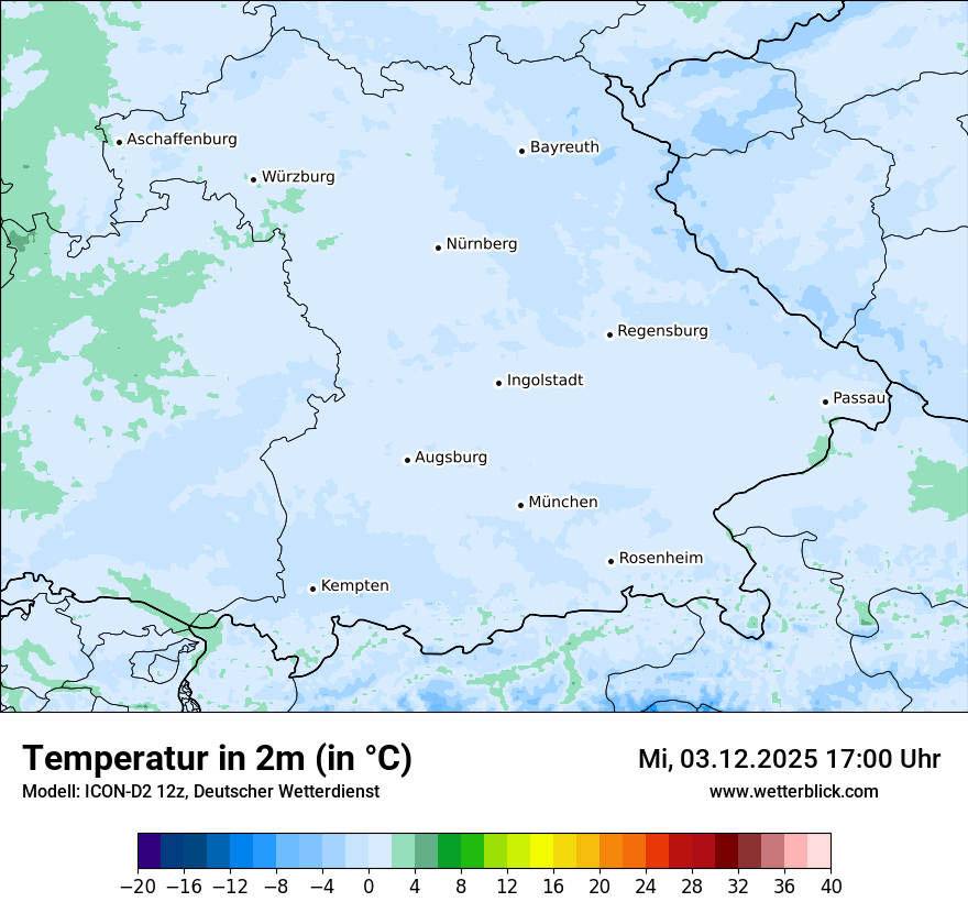Modellkarten Temperatur