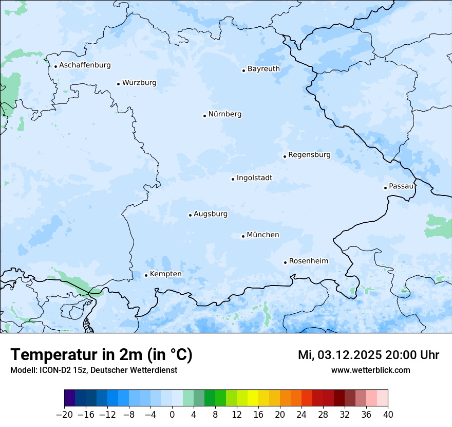 Modellkarten Temperatur