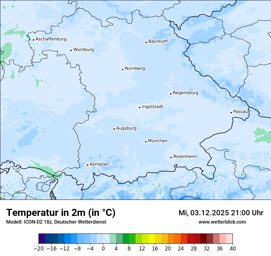 Modellkarten Temperatur