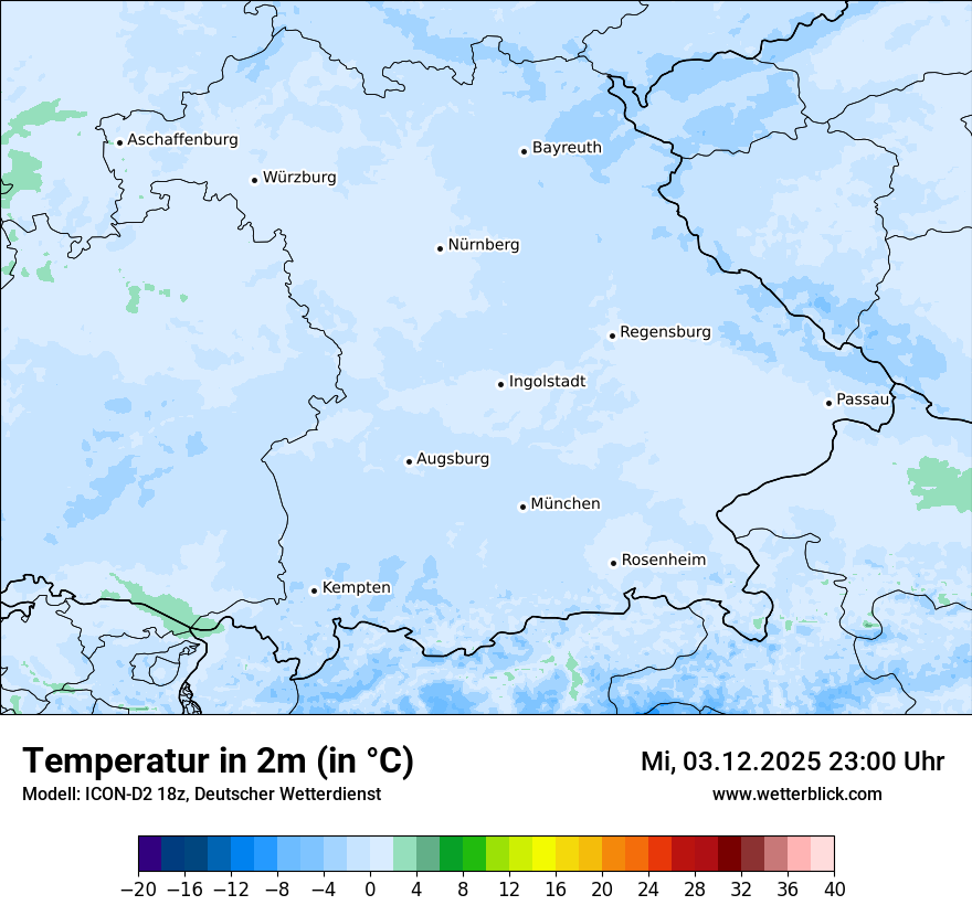 Modellkarten Temperatur