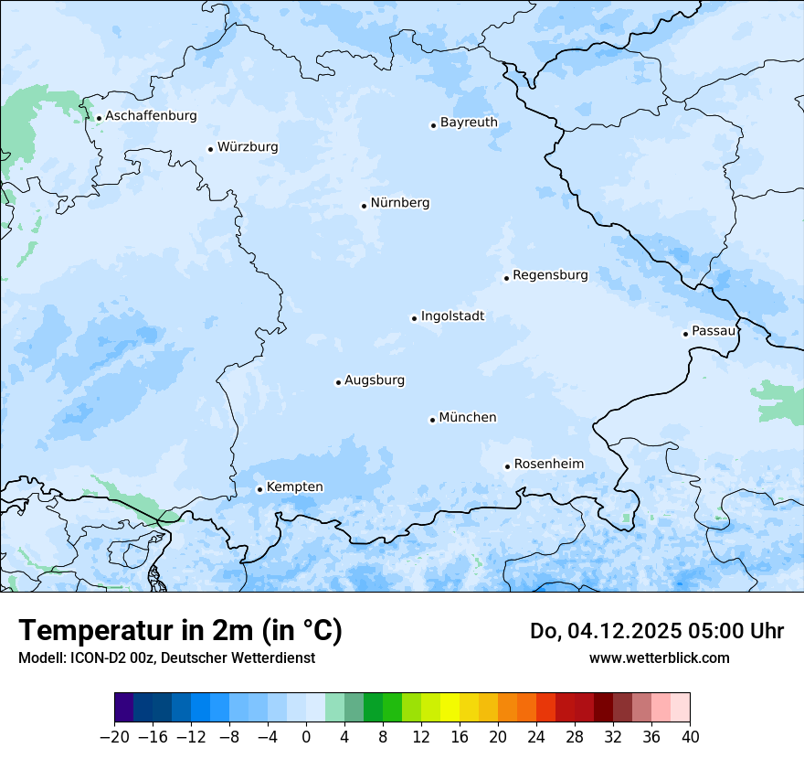 Modellkarten Temperatur