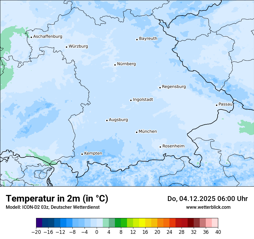 Modellkarten Temperatur