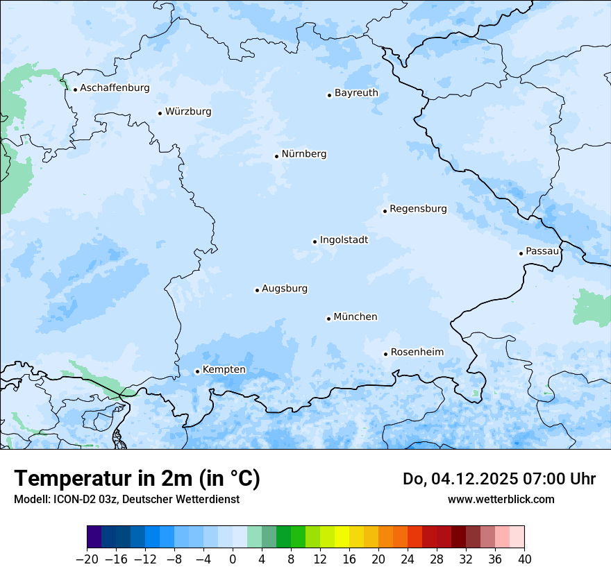 Modellkarten Temperatur