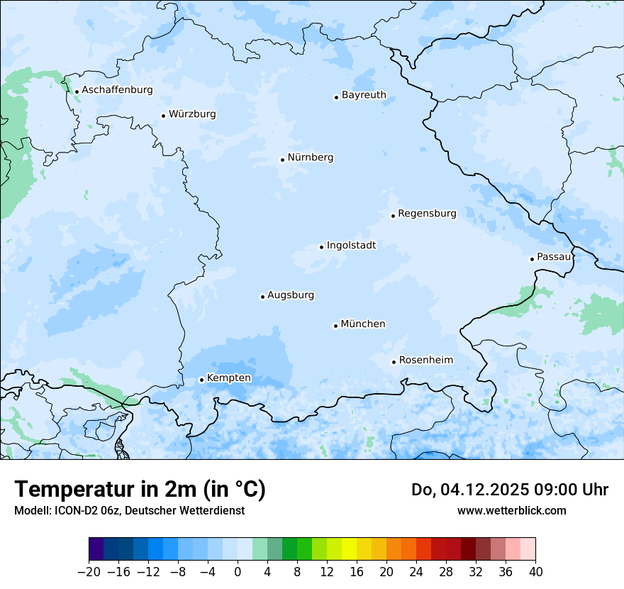 Modellkarten Temperatur