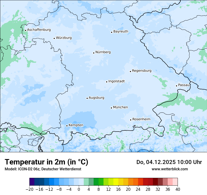 Modellkarten Temperatur