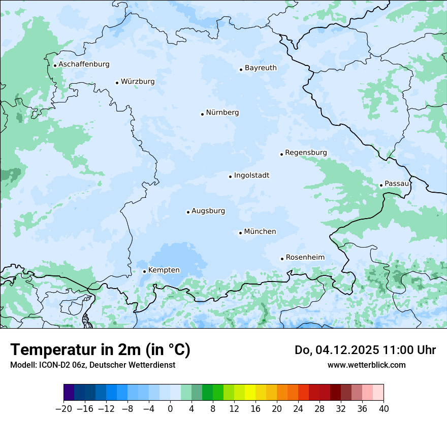 Modellkarten Temperatur