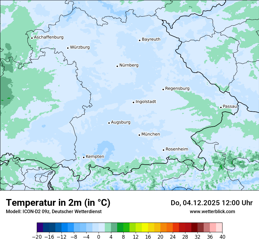 Modellkarten Temperatur