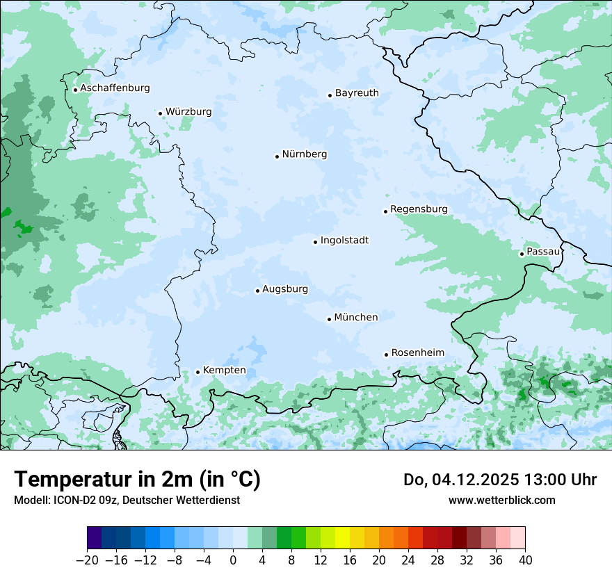 Modellkarten Temperatur